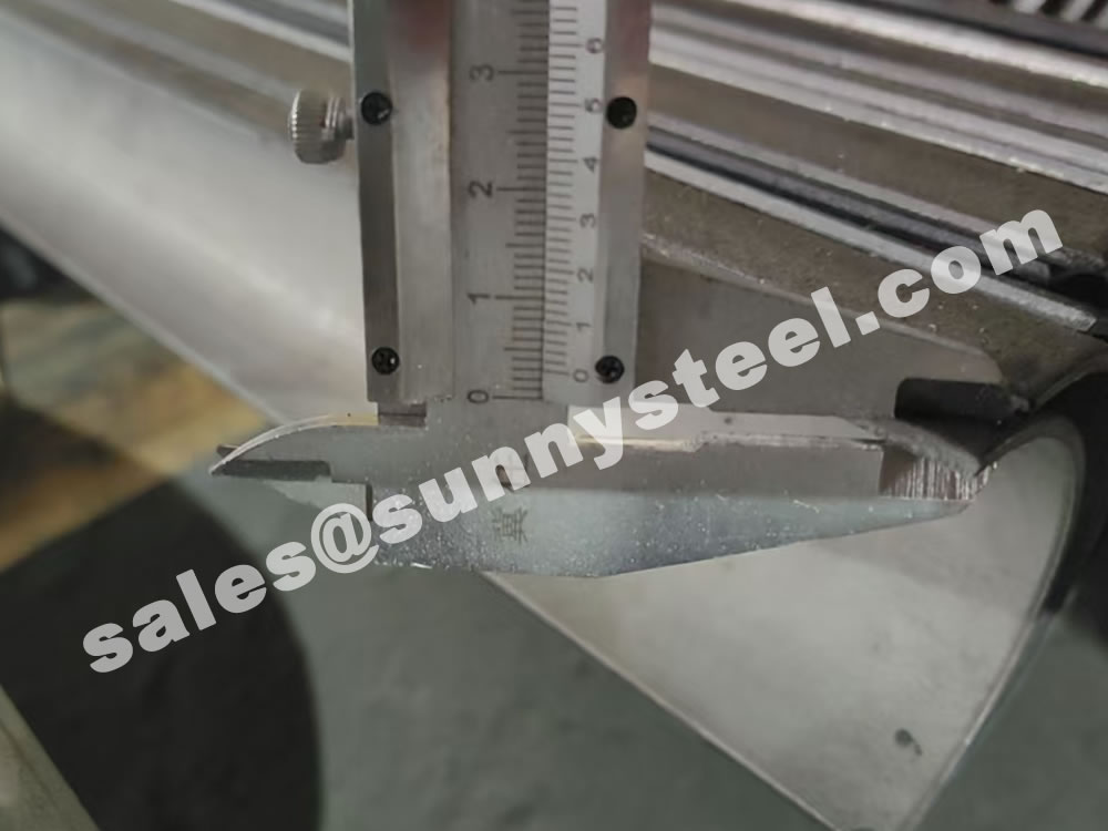 304 stainless tube shields Thickness measurement