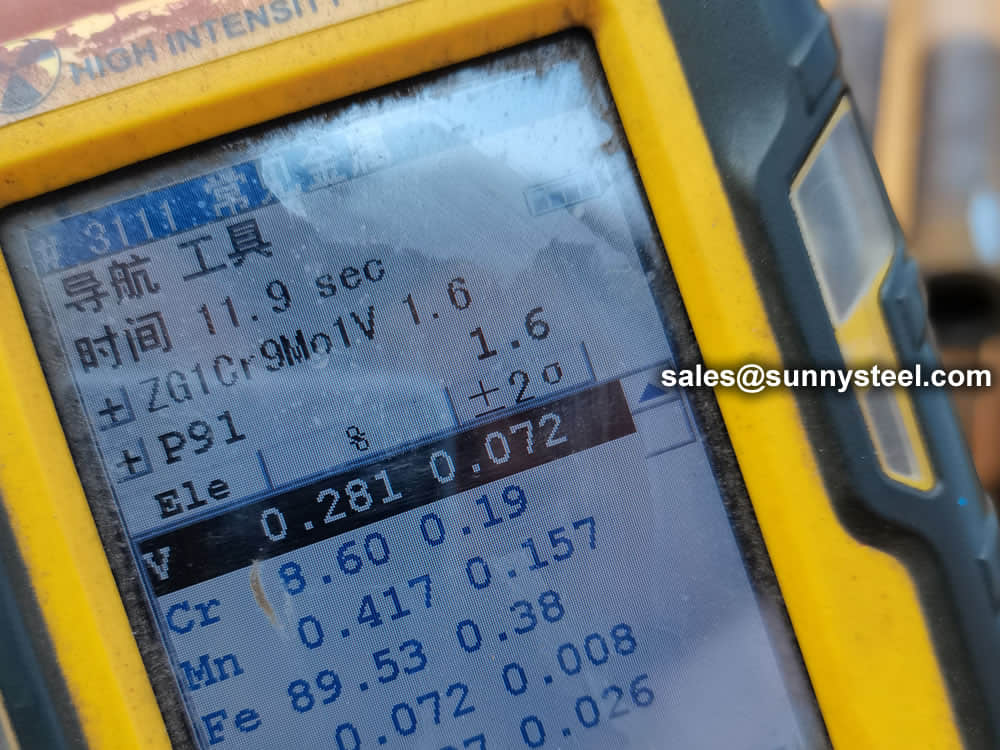 SA213 T91 Boiler Tubes PMI test