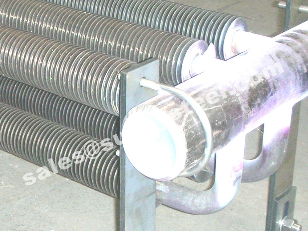 Helical solid finned tubes