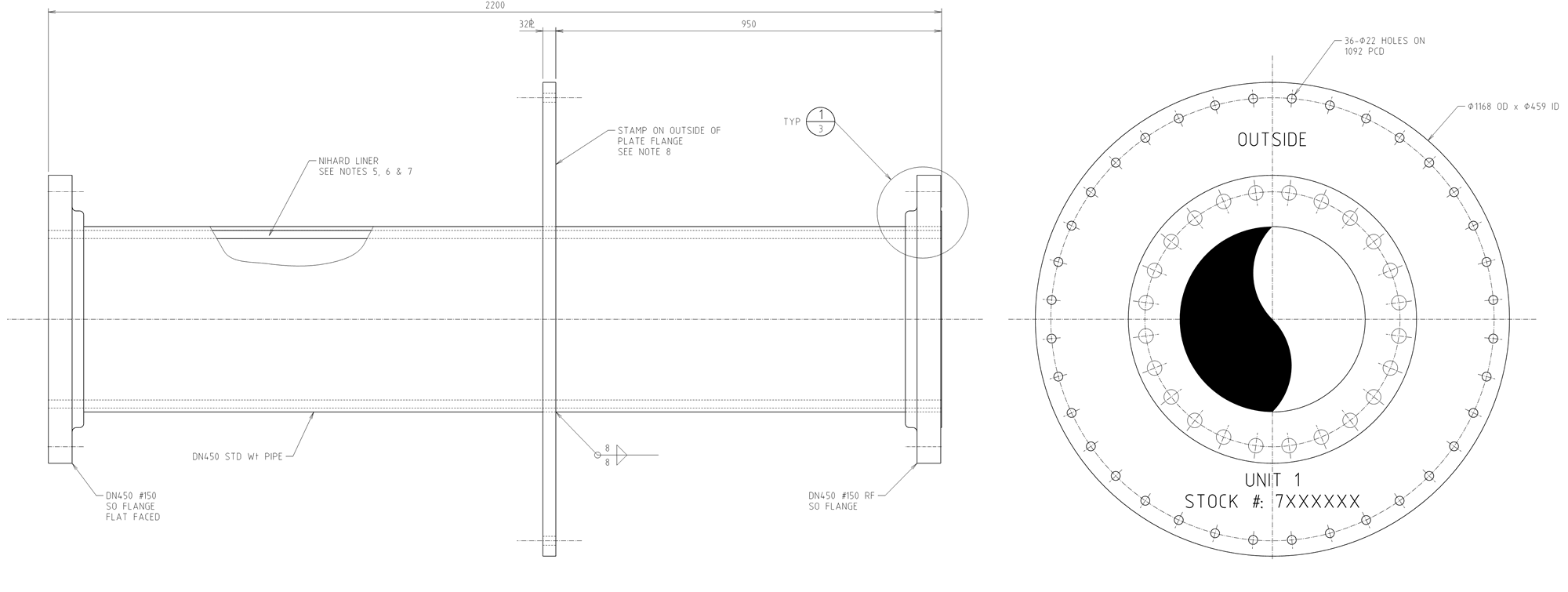 Ni-hard pipe drawing