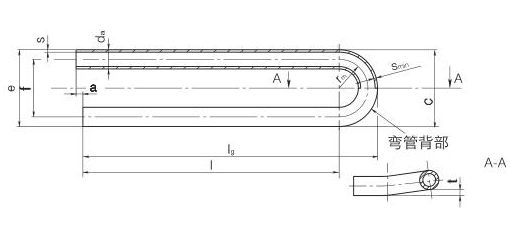 U-shaped heat exchanger tubes drawing